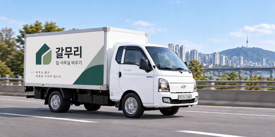 갈무리 작업 차량을 그린 그림, 공항동 유품정리